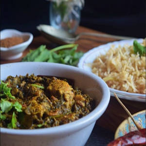 Gongura Chicken With Rice