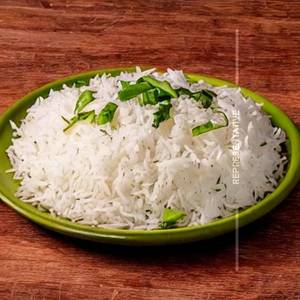 Steamed rice half