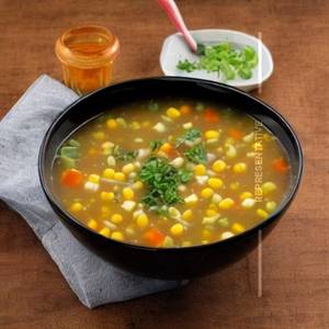 Sweet corn veg soup