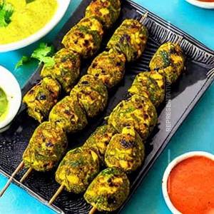 Corn palak sheekh kabab