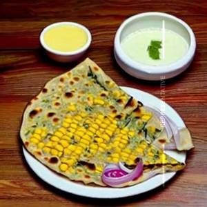 Cheese Corn Palak Paratha