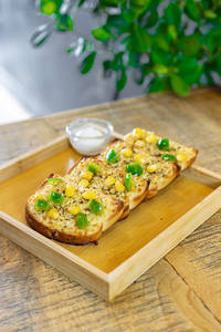 Cheese Corn Garlic Bread
