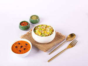 Cheese Corn Jalapeno Rice With Mexican Gravy