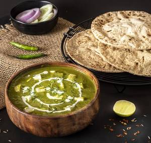 Palak Paneer And Roti Meal - Diabetic Friendly
