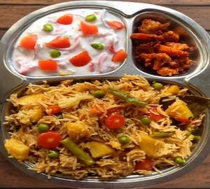 Veg Biryani with Gobi 65