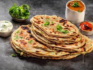 Chicken cheese parathas