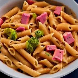 Pink Cheese Veg Pasta