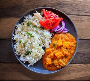 Paneer butter masala and rice combo