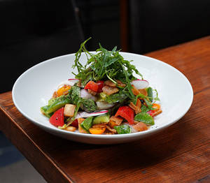 Arabic Salad With Lemon Dressing.