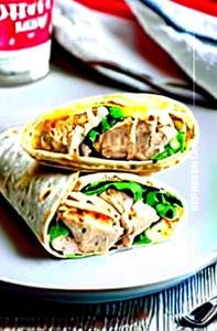 Creamy chicken wrap