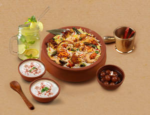 1 KG Paneer & Subz Supreme Matka Biryani + Dess...