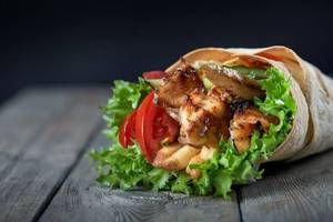 Salad "Chicken" Shawarma Roll