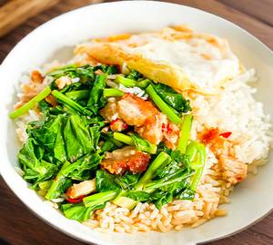 Poached Egg  with Ghee Rice Bowl