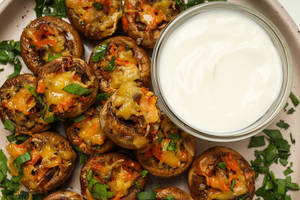 Cheesy Stuffed Bbq Mushroom