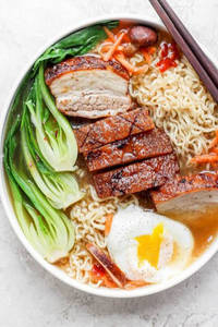 Peri Peri Chicken Ramen Bowl With Boiled Egg