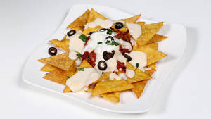 Classic Cheese Nachos With Salsa Sauce