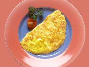 Plain Omelette With Dil Leaves