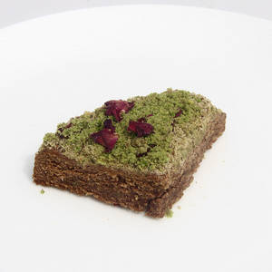 Eggless Sugar Free(dates)rose Pistachio Dry Cake Slice