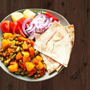 Mix veg and roti combo