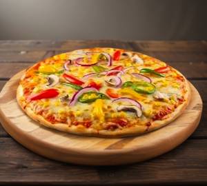 Tomato Green Capsicum Pizza
