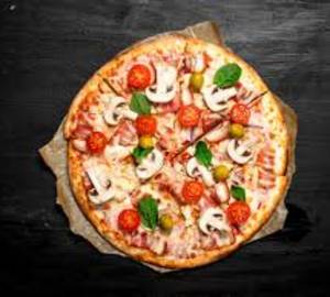 Mushroom Red Olives Pizza