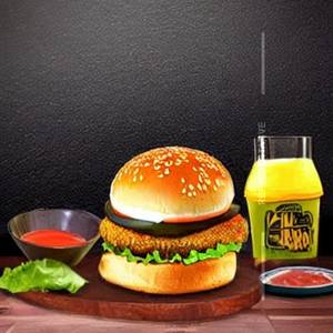 Aloo Tikki Cheese Burger