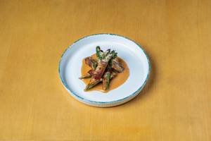 GRILLED ASPARAGUS WRAPPED IN PORK BELLY