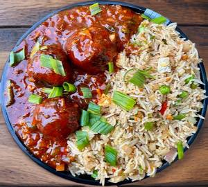 Veg Fried Rice + Veg Manchurian