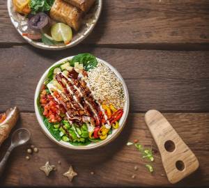 Garlic Spicy Potato and Jeera Rice Bowl