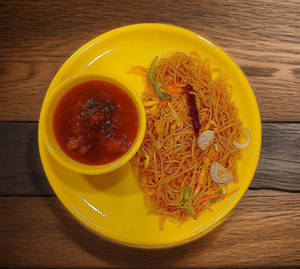 Schezwan Noodles + Chilli Gobi Gravy