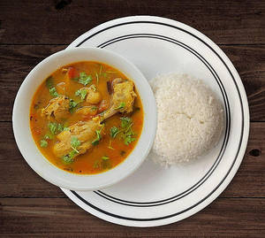 Rassam Chicken (bone) With Rice
