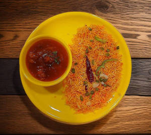 Schezwan Rice + Baby Corn Gravy