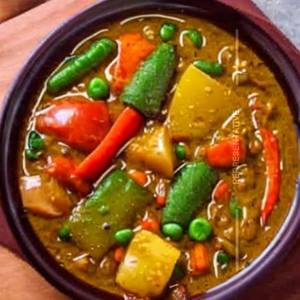 Mix boiled vegetable