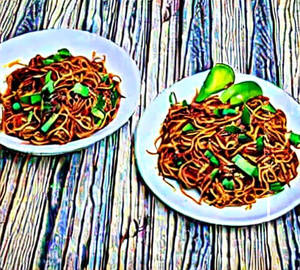 Veg Manchurian Noodles
