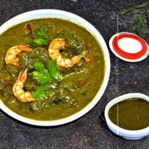 Prawns Green Kalvan Curry
