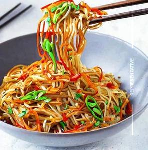 Egg Chili Garlic Flat Noodles