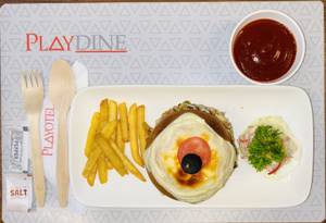 Egg Cheese Burger With French Fry