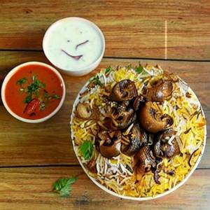 Mushroom Dum Biryani