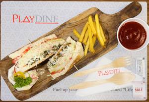 Veg Club Sandwitch With French Fry