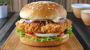 Fried chicken cheese Burger