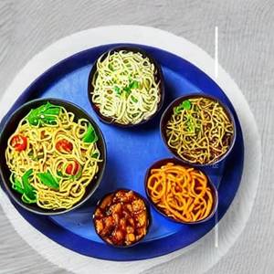 Schezwan mixed veg noodles 