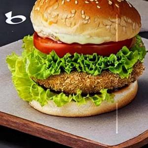 Chicken egg cheese burger