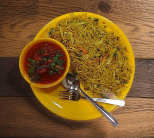 Veg Sanghai + Gobi Manchurian Sami Gravy