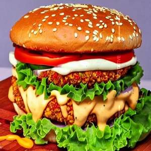 Veg Cheese Spicy Chilli Burger
