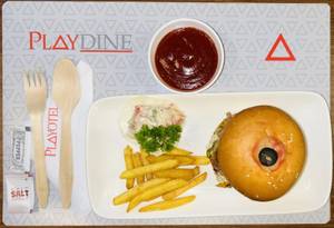 Chicken Burger With French Fry