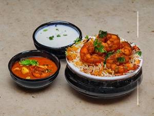 Prawn biryani