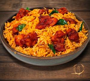 Chicken 65 biryani (half)