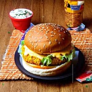 Cheesy paneer burger