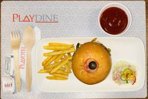 Veg Potato Burger With French Fry