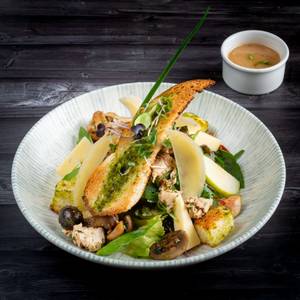 Pepper Crusted Grilled Chicken and Egg Salad